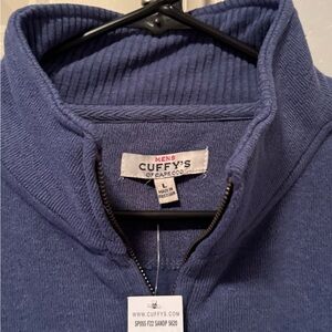 Cuffy's Men's Zip-Up Blue Sweater